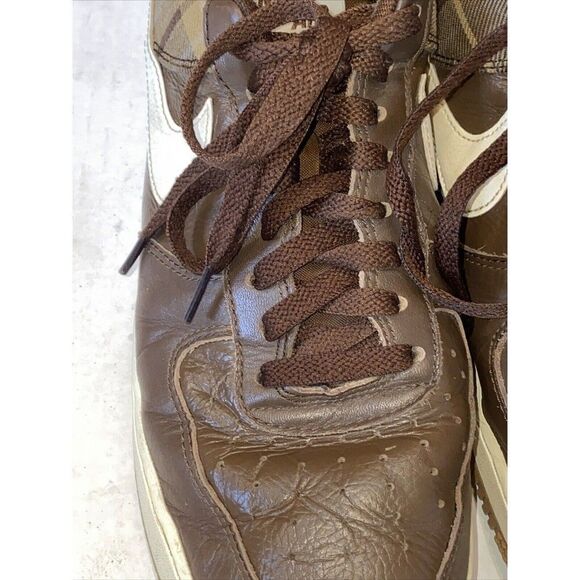 Nike AIR FORCE 1'07 MEN'S LX CACAO PLAID CASUAL BROWN IVORY DV0791-200 SIZE 10.5 - Picture 16 of 16
